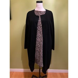 Gerry Weber black long Unstructured Jacket / Sz. 16